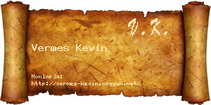 Vermes Kevin névjegykártya