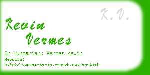 kevin vermes business card